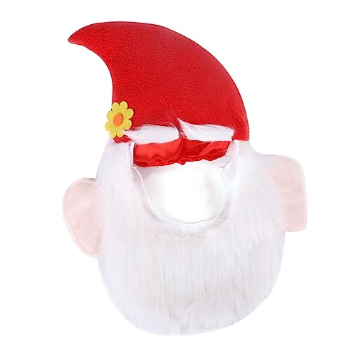 Sosoport 1 Stück Weihnachtsmütze Mit Bart Und Kapuze Lustiges Haustier Ornament Zubehör Hunde Kapuzenpullover Verkleidungs Requisiten Katzenmütze Tragbarer Kratzbaum Hunde Outfits von Sosoport