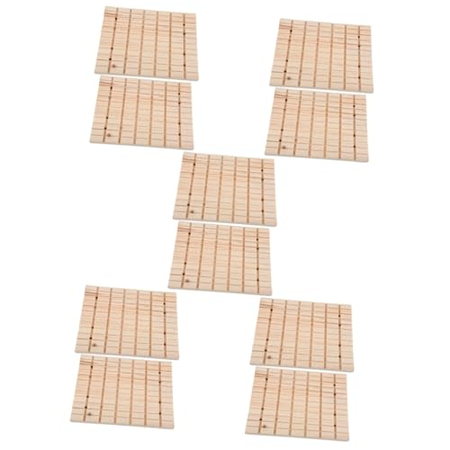 Sosoport 10 STK Hasenmühlendeck Hasen zubehör hasenzubehör Kaninchen-Schleifteller Kätzchenspielzeug Fußpolster Spielset Holz Kaninchenversorgung Kaninchen-Kratzbrett hölzern Bodenmatte von Sosoport