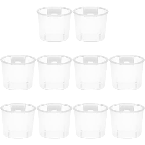 Sosoport 10 Stück Futter- Und Wasserspender Für Papageien Hängeschüssel Vogelfutterspender Für Haustiere Futter- Und Wasserspender Für Papageien Vogelkäfig-futterbehälter von Sosoport