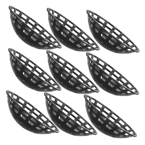 Sosoport 10St Hydrophobe Abdeckung für Orchideentöpfe Kuppel Untersetzer für Blumentöpfe hängender Pflanzentopf Trog Gartentöpfe Blumentopfbodennetz Bodenmatte für Blumentöpfe Plastik Black von Sosoport