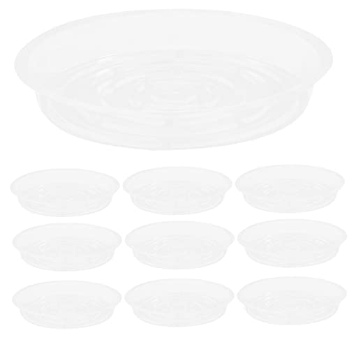 Sosoport 10St transparente Pflanzenschale Tränke Tablett Platte zimmerpflanzen zubehör pflanzenpflege blumentöpfe blumenkübel Pflanzenentwässerungsschale Abtropfschalen für Topfpflanzen von Sosoport