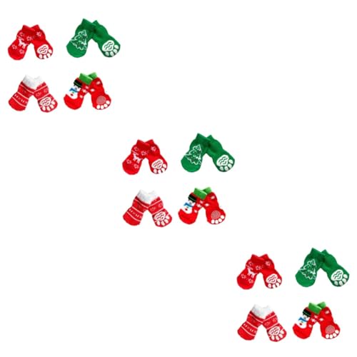 Sosoport 12 Paare Baumwollsocken für Haustiere Welpensocken Weihnachtssocken für Welpen rutschfeste Socken wärmende socken thermische Socken Hundesocken Weihnachten Sosoport 12 Paare Baumwollsocken für Haustiere Welpensocken Weihnachtssocken für Welpen rutschfeste Socken wärmende socken thermische Socken Hundesocken Weihnachten von Sosoport