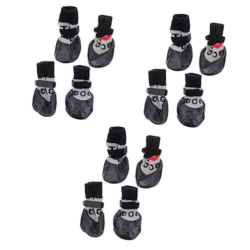 Sosoport 12 STK Haustierschuhe Snowy Day Chemicals hundekostüme für Hunde Rainy Days haustierbedarf sockenschuhe Pommern Schutz rutschfeste Stiefel Hündchen Hundeschuhe Garn Sosoport 12 STK Haustierschuhe Snowy Day Chemicals hundekostüme für Hunde Rainy Days haustierbedarf sockenschuhe Pommern Schutz rutschfeste Stiefel Hündchen Hundeschuhe Garn von Sosoport