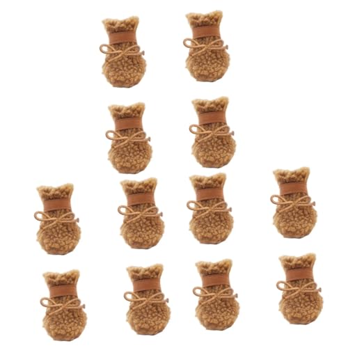 Sosoport 12 STK Hundeschuhe Schneestiefel Plüschtiere Winterstiefel Für Hund wasserdichte Hundeschuhe Hundepfotenschutz Hundestiefel Plüschstiefel Für Hunde Baumwollschuhe Plastik Haustier Sosoport 12 STK Hundeschuhe Schneestiefel Plüschtiere Winterstiefel Für Hund wasserdichte Hundeschuhe Hundepfotenschutz Hundestiefel Plüschstiefel Für Hunde Baumwollschuhe Plastik Haustier von Sosoport