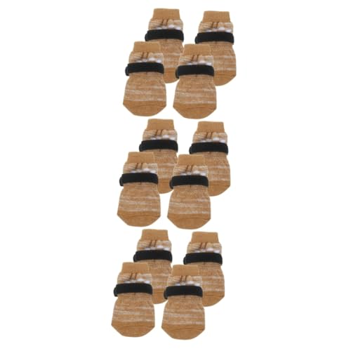 Sosoport 12 Stück Hundesocken Pfoten Welpenzubehör Verschleißfeste Haustiersocken Pfotenschutz Kompakte Haustiersocken Pfotensocken Atmungsaktive Wintersocken Atmungsaktive von Sosoport