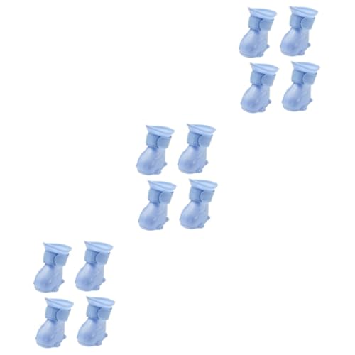 Sosoport 12stücke Hunderegenstiefel wasserdichte Tep Hundeschuhe rutschfest Für Mittlere Hunde Outdoor-Pfoten Und Wetterschutz Für Regenwetter von Sosoport