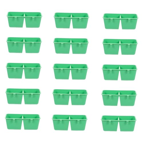 Sosoport 15st Vogeltränke Käfig Vogelfutterschale Vogel Tasse Futternapf Für Vögel Wasserschale Für Papageienfutter Durcheinander Futternäpfe Für Vögel Wasserspender Für Vögel Green Plastik von Sosoport