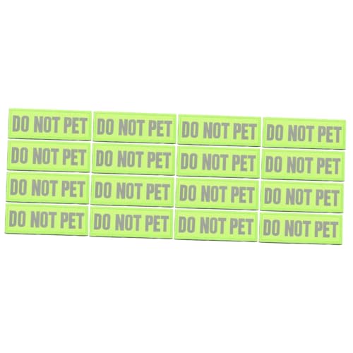 Sosoport 16 STK Dienst Hunde Nicht streicheln reflektierende Hundemarken Reflective Security Weste Augenbinde schmücken Hunde-Patch-Tags hundegeschirr Patch kein Kontakt Haustier Riemen von Sosoport