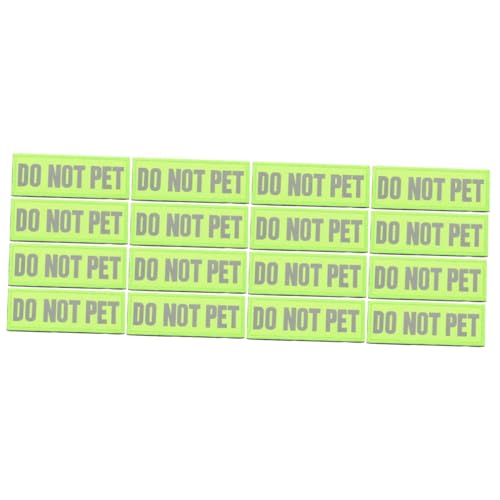 Sosoport 16 STK Dienst Hunde Nicht streicheln reflektierende Hundemarken Reflective Security Weste schmücken Hunde-Patch-Tags hundegeschirr Patch kein Kontakt Haustier Riemen von Sosoport