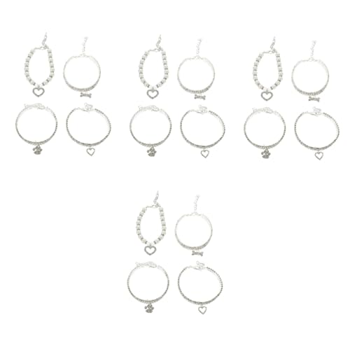 Sosoport 4er-Sets Katzenhalsband Katzenhalsband Kätzchenhalsband Haustierzubehör Dekoratives Hundehalsband Bequem Lebendige Farben 4 Stück X 4 von Sosoport