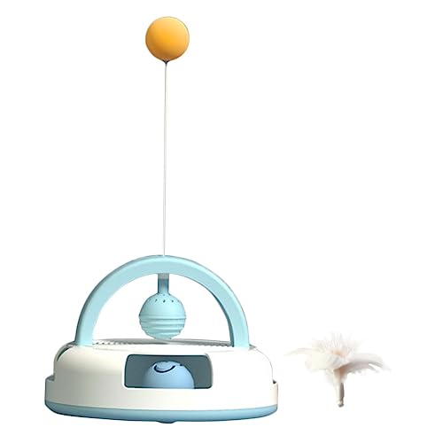 Sosoport Katzen-drehteller-Spielzeug Mit Gravity Ball Und Tennisball Interaktives Katzen-stab-Spielzeug Mit Katzenminze Und Glöckchen Für Indoor Katzen von Sosoport