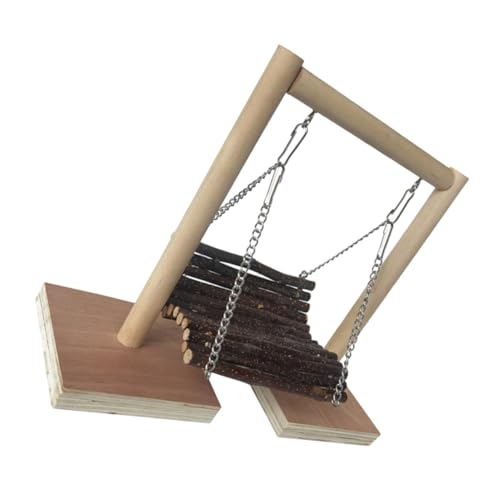 Sosoport 1Stk Hängematte Bausatz Taube Lebewesen Futterspender Hamster hamsterspielzeug Papageien-Käfig-Schaukel Hamsterschaukel Vogel hängendes Schaukelspielzeug hölzern von Sosoport