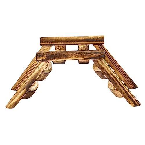 Sosoport Holz Leiter Klettern Spielzeug Für Hamster Mäuse Kleintiere Brücke Hängebrücke Kauleiter Tierheim von Sosoport