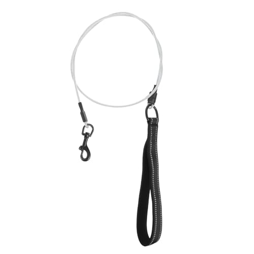 Sosoport 1Stk Hundeleine Seile Hundekette einziehbares Kabel Dackel für Haustiere Hundezubehör Haustierseil aus Stahldraht Haustier führen Trainingsseil für Hunde Nylon Black von Sosoport