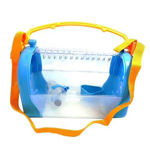 Sosoport 1stk Haustierkäfig Reise Hamsterkäfig Tragbarer Hamsterträger Blaue Accessoires Gelbes Zubehör Hamster Outdoor Transportbox Rucksäcke Reiserucksack Reisen Katzenkäfig Draussen von Sosoport