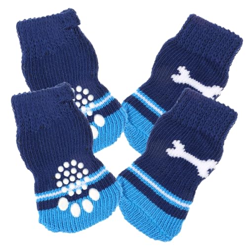 Sosoport 2 Paar Haustier socken Pfote Welpenzubehör Tragbare Hundesocken kleine Hundesocken waschbare Haustiersocken atmungsaktiv Schutz Haustier Hund Kleiner Hund Baumwollsocken Baumwolle von Sosoport