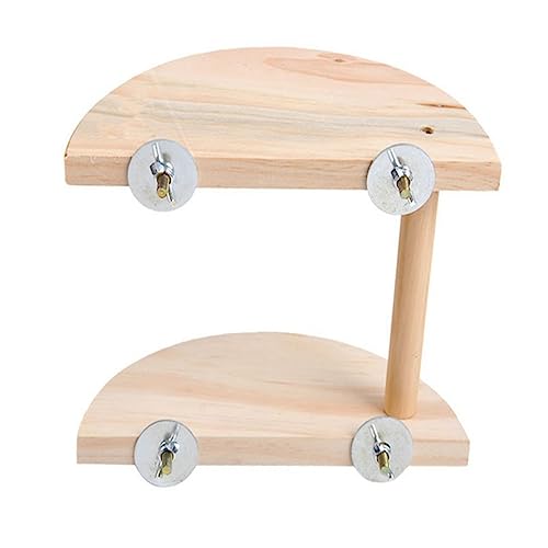 Sosoport Verstellbare 2-stufige Holzplattform für Mäuse Hamster Zum Spielen Ausruhen und Klettern Halbrundes Design Naturholz Einfache Installation Sosoport Verstellbare 2-stufige Holzplattform für Mäuse Hamster Zum Spielen Ausruhen und Klettern Halbrundes Design Naturholz Einfache Installation von Sosoport