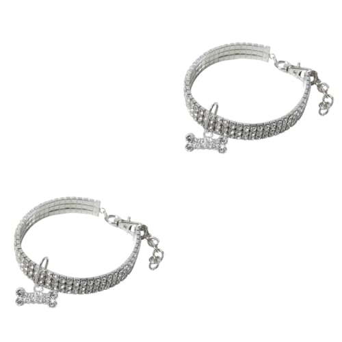 Sosoport 2 STK Hundehalskette Aus Strass Halsbandkette Für Hunde Hundehalsbänder Für Kleine Hunde Kleines Hundehalsband Knochen Anhänger Hund Halskette Welpenhalsband Haustier Zubehör Weiß Sosoport 2 STK Hundehalskette Aus Strass Halsbandkette Für Hunde Hundehalsbänder Für Kleine Hunde Kleines Hundehalsband Knochen Anhänger Hund Halskette Welpenhalsband Haustier Zubehör Weiß von Sosoport