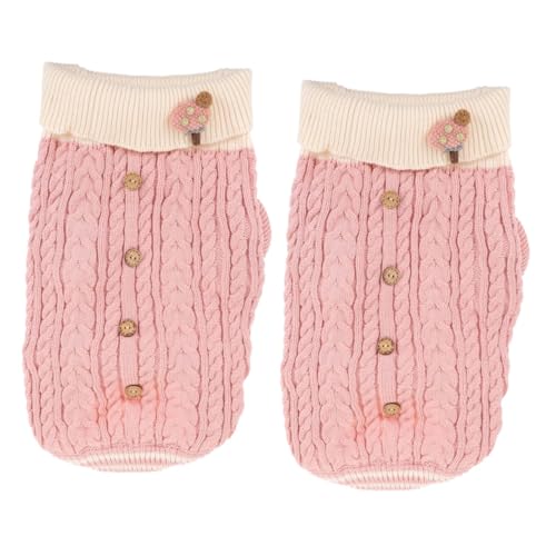 Sosoport 2 STK Kleidung für Haustiere rosa Pullover Strickpullover Tier kostü tierkostü Kleiner Hundepullover Kleider hundekleidung Winter Warmer Haustierpullover Hündchen Haustier Hund von Sosoport