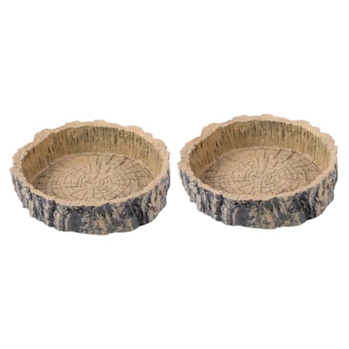 Sosoport 2stücke Reptile Feeding Bowl Aus Langlebigem Resin Baumstamm-Design Wassernapf Für Schildkröten Eidechsen Geckos Zur Futter Und Wasserversorgung Geeignet Für Kleine Reptilien Sosoport 2stücke Reptile Feeding Bowl Aus Langlebigem Resin Baumstamm-Design Wassernapf Für Schildkröten Eidechsen Geckos Zur Futter Und Wasserversorgung Geeignet Für Kleine Reptilien von Sosoport