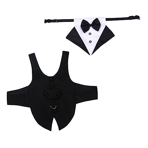Sosoport 2 Sets Formelle Hundekleidung Hundeanzug Und Bandana-Set Mit Fliege Für Elegante Haustier-Outfits Sosoport 2 Sets Formelle Hundekleidung Hundeanzug Und Bandana-Set Mit Fliege Für Elegante Haustier-Outfits von Sosoport