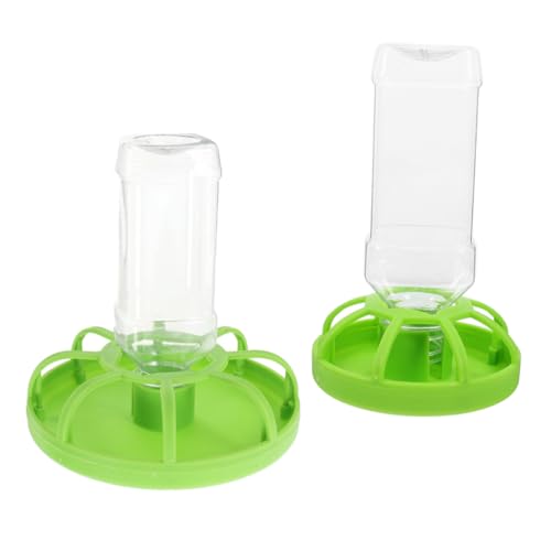 Sosoport 2 Sets Wachtel Futtertablett Kunststoff Geflügelfutterspender Hühnerfutterspender Flasche Ideal Für Kleintiere Verhindert Futterverschwendung Für Wachteln Und Küken von Sosoport