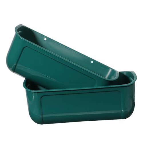 Sosoport 2 Stück Automatischer Fütterungstank Hühnertrog Hühnerfutter Futtertrog Eimer Futtertröge Futterspender für Küken aus Kunststoff Geflügeltrog Geflügeltröge Plastik Dunkelgrün von Sosoport
