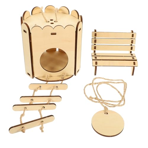 Sosoport Nest Für Hamster Von Wooden Pet Toys Set Einfach Zu Installierender Bequemer Hamsterhausstuhl von Sosoport