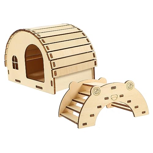 Sosoport Brücke Zum Verstecken Von Hamstern Aus Naturholz – Zusammenbau – Spielzeug Für Ratten Und Chinchillas von Sosoport