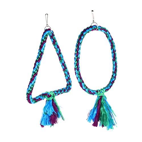 Sosoport 2stücke Vogel Spielzeug Baumwollseil Parrot Schaukeln Für Wellensittiche Und Andere Vögel Hängende Kaumöglichkeiten Für Beschäftigung Und Spielspaß von Sosoport