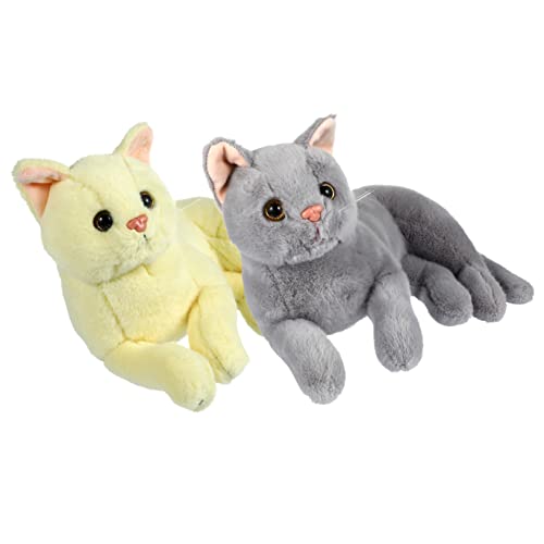 Sosoport 2 Stück Plüschtier Katze Kuscheltier Katzenplüschspielzeug für Spielzeugkatze Katzenkuscheltiere für Plüschpuppenspielzeug mit Katze PP Baumwolle Sosoport 2 Stück Plüschtier Katze Kuscheltier Katzenplüschspielzeug für Spielzeugkatze Katzenkuscheltiere für Plüschpuppenspielzeug mit Katze PP Baumwolle von Sosoport
