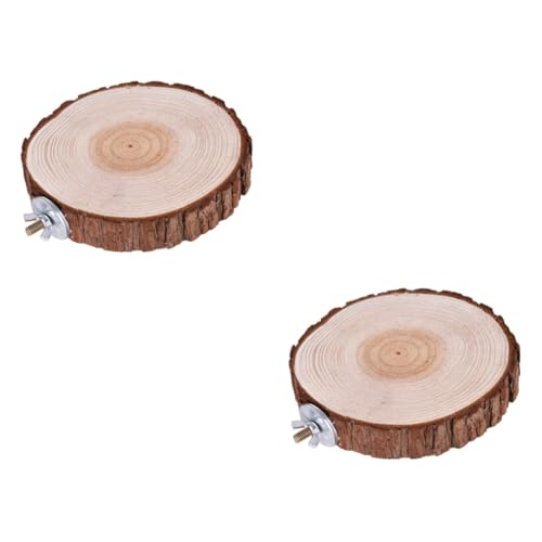 Sosoport 2stücke Rundes Holz-plattform-Spielzeug Für Haustier-papageien Natürliche Holzstation Für Hamster Ratten Und Andere Kleintiere Im Käfig Zum Spielen Und Klettern von Sosoport
