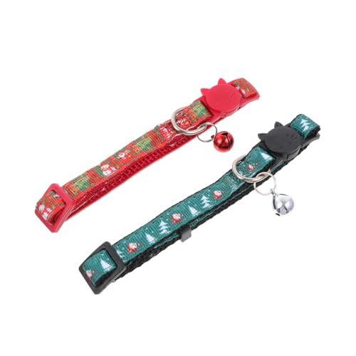 Sosoport 2 Stück Weihnachts Katzenhalsband Glöckchen Katzenhalsbänder Stilvolle Abreißhalsband Anhänger Für Katzen Hunde Welpen Und Katzenkram Goldene Kätzchen Und Welpen Tracker von Sosoport