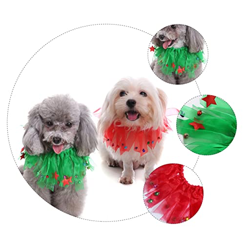 Sosoport 2 Stück Weihnachtsschal Für Haustiere Welpenhalsbänder Weihnachtshundehalsband Winterweihnachtswelpenhalsband Schleifen Für Hunde Weihnachts Haustierglockenhalsband Party von Sosoport