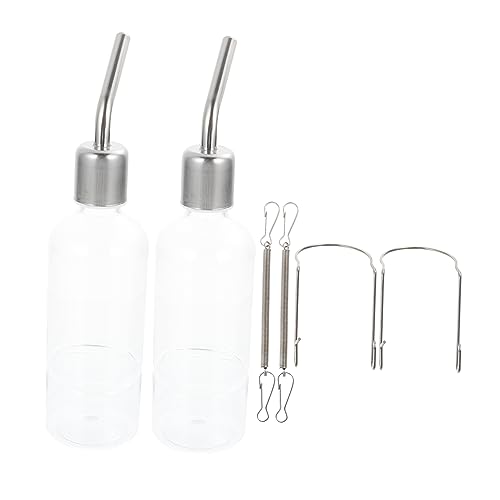 Sosoport 2 Stücke Haustier Trinkflasche Hängende Wasserflasche für Kaninchen Meerschweinchen und Chinchillas aus Hochwertigem und Auslaufsicher mit Design zur Überwachung von Sosoport