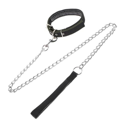 Sosoport Verstellbares Haustierhalsband-Set Schwarz L Für 7 5–30 Kg Schwere Hunde Kettenhalsband Haustierbedarf von Sosoport
