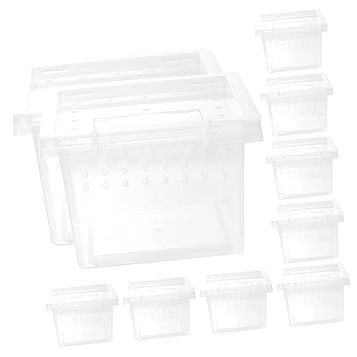 Sosoport 20 STK Futterbox für Reptilien Transparentes Insektenlebensraum-Terrarium Eidechsenbecken Reptilfall Gecko Terrarium schildkröte Terrarium klare Terrarien Spinnen-Terrarium Plastik von Sosoport