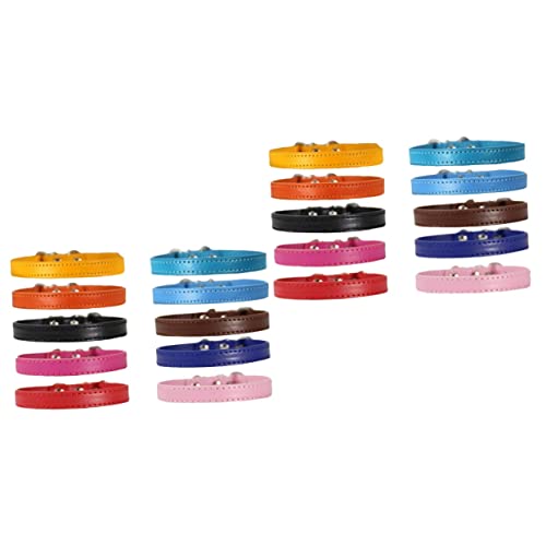 Sosoport 20 STK Welpenhalsband Hund Dekoratives Halsband Kätzchenhalsbänder Welpe Halsband Welpen-Bandanas Kätzchen Zubehör Bogenkragen Halsband Für Katzen Modekragen Halskette Haustier Pu von Sosoport