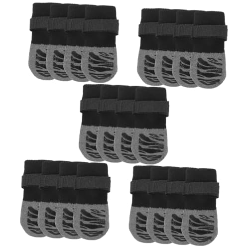 Sosoport 5er-Sets Katzenstiefel Alternative Weiche Waschbare Hundesocken Für Pfotenkomfort 4 Stück X 5 von Sosoport