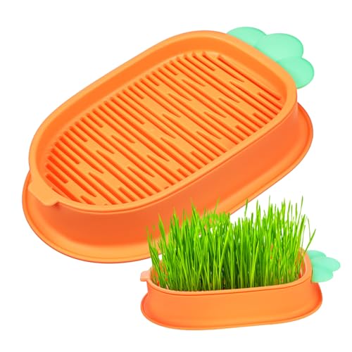 Sosoport 2Er-Packung Karottenförmige Katzengras-Hydrokulturbox 2St Katzengrassamen Gesunde Leckereien für Katzen Erzeuger Easy putz Katzen Haar entfernen Pflanzgefäß für Katzengras pp Sosoport 2Er-Packung Karottenförmige Katzengras-Hydrokulturbox 2St Katzengrassamen Gesunde Leckereien für Katzen Erzeuger Easy putz Katzen Haar entfernen Pflanzgefäß für Katzengras pp von Sosoport