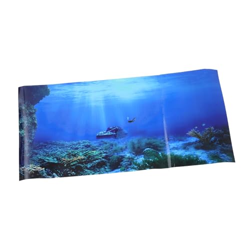 Sosoport 2St Aquarium Hintergrundpapier Unterwasserhintergrund Selbstklebende Aufkleber Aquarium rückwand Aquarium Poster Aquarienbildverzierung Aufkleber für Terrarium schmücken von Sosoport