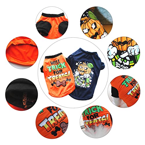 Sosoport Atmungsaktives Bequemes Haustier-t-Shirt 2-teiliges Hundekostüm Katze Halloween Haustierbekleidung Welpenkostüm von Sosoport