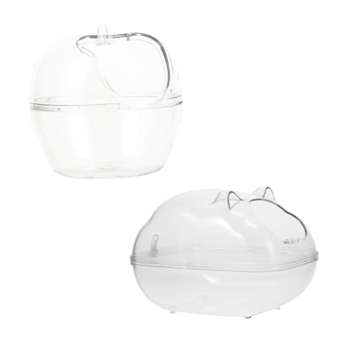 Sosoport 2stücke Hamster Sandbad Badezimmer Transparente rutschfeste Sandbad-Container Aus Hochwertigem Plastik Für Hamster Und Kleintiere Für Tägliche Pflege Und Hygiene Sosoport 2stücke Hamster Sandbad Badezimmer Transparente rutschfeste Sandbad-Container Aus Hochwertigem Plastik Für Hamster Und Kleintiere Für Tägliche Pflege Und Hygiene von Sosoport