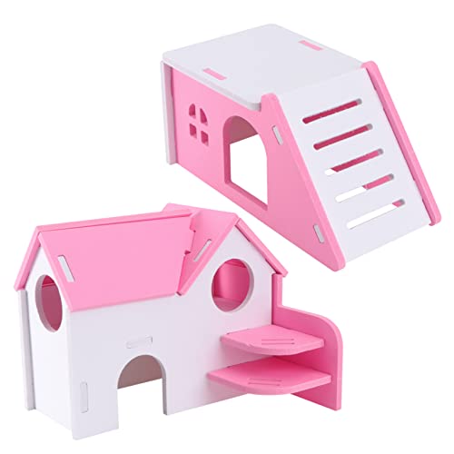 Sosoport Luxuriöse Hamstervilla Aus PVC 2-stöckiges Spielhaus Mit Verstecken Für Ratten Und Mäuse von Sosoport