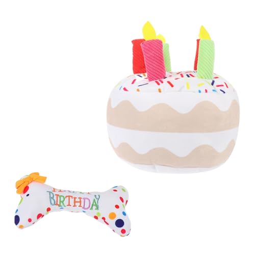 Sosoport Haustier Geburtstag Dekoration Set 2 Stücke Hund Kuscheltier Spielzeug von Sosoport