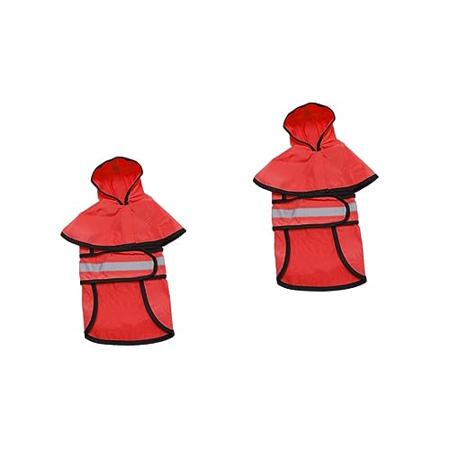 Sosoport 2St Regenjacke mit Kapuze für Haustiere Haustier reflektierender Regenmantel Regenbekleidung für Hunde wimperntusche Warnschutz Regenjacke Haustier Hund Overall der Hund Poncho rot Sosoport 2St Regenjacke mit Kapuze für Haustiere Haustier reflektierender Regenmantel Regenbekleidung für Hunde wimperntusche Warnschutz Regenjacke Haustier Hund Overall der Hund Poncho rot von Sosoport