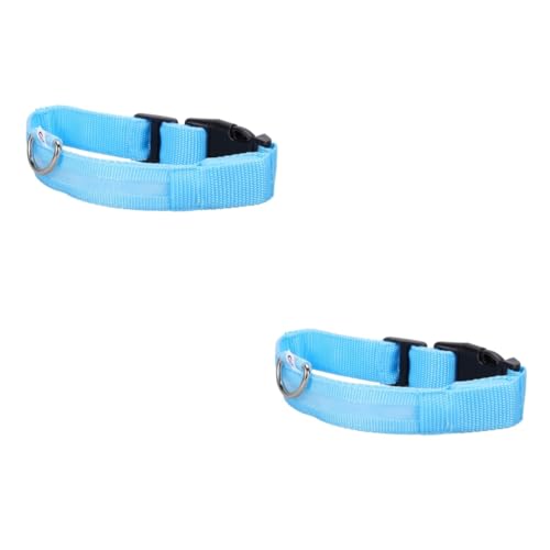 Sosoport 2St Haustier Hundehalsband Hund leuchtendes Halsband Hundehalsband für Welpen Welpenhalsbänder für kleine Welpen Fliege PET-LED-Halsband Dropshipping Haustierkreis von Sosoport