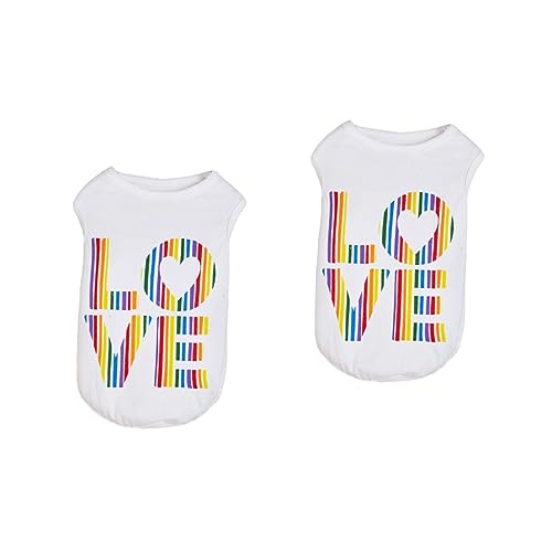 Sosoport 2stücke Katzen Sommer Shirt Ärmellos Atmungsaktive Kleidung Für Kleine Hunde Und Katzen Farbige Love Aufschrift Für Warme Tage Bequem Und Leicht Anzuziehen Sosoport 2stücke Katzen Sommer Shirt Ärmellos Atmungsaktive Kleidung Für Kleine Hunde Und Katzen Farbige Love Aufschrift Für Warme Tage Bequem Und Leicht Anzuziehen von Sosoport