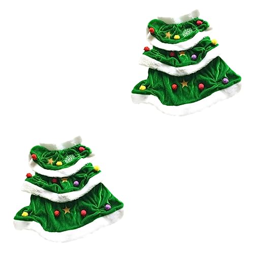 Sosoport 2St Hundekleid für Festival Weihnachtskleid für Hunde Weihnachtskleidung für Hunde weihnachtskostü Hunde Weihnachts hundepullover äntel Weihnachtsmann-Kleid Hundekleidung Winter von Sosoport