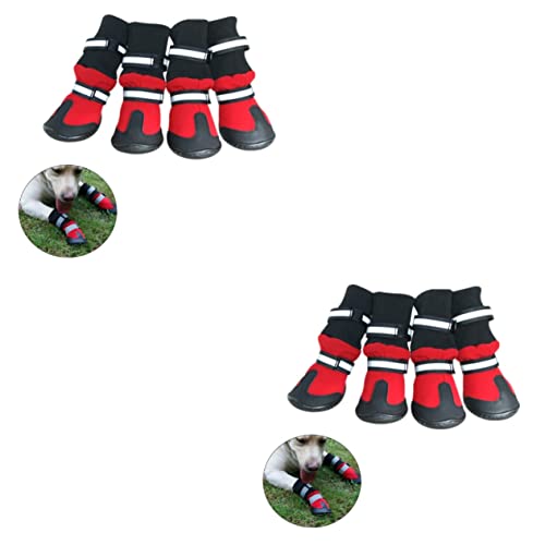 Sosoport 2 Stücke Hund Wandern Stiefel Rot Komfortable Outdoor Haustier Schuhe Booties Für Hunde Robuste Sohle Sosoport 2 Stücke Hund Wandern Stiefel Rot Komfortable Outdoor Haustier Schuhe Booties Für Hunde Robuste Sohle von Sosoport